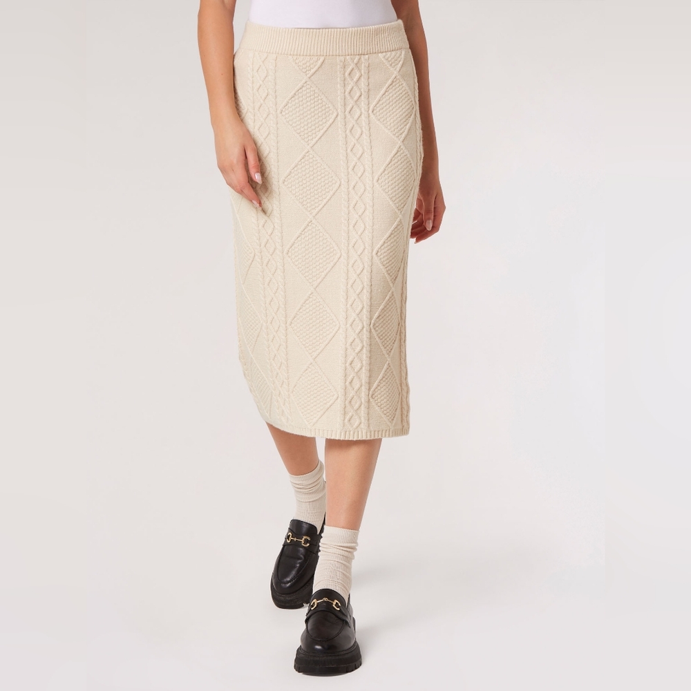 Cableknit sweater Skirt